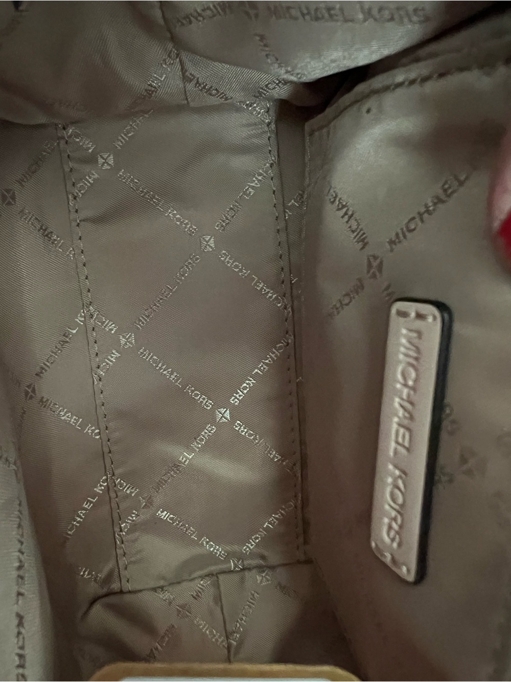 Michael Kors Avril Small Leather and Suede Satchel - Picture 7 of 9